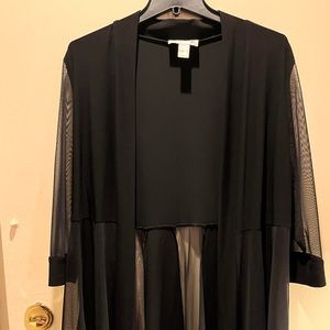 Joseph Ribkoff Sheer Panel Open Cardigan Size 14